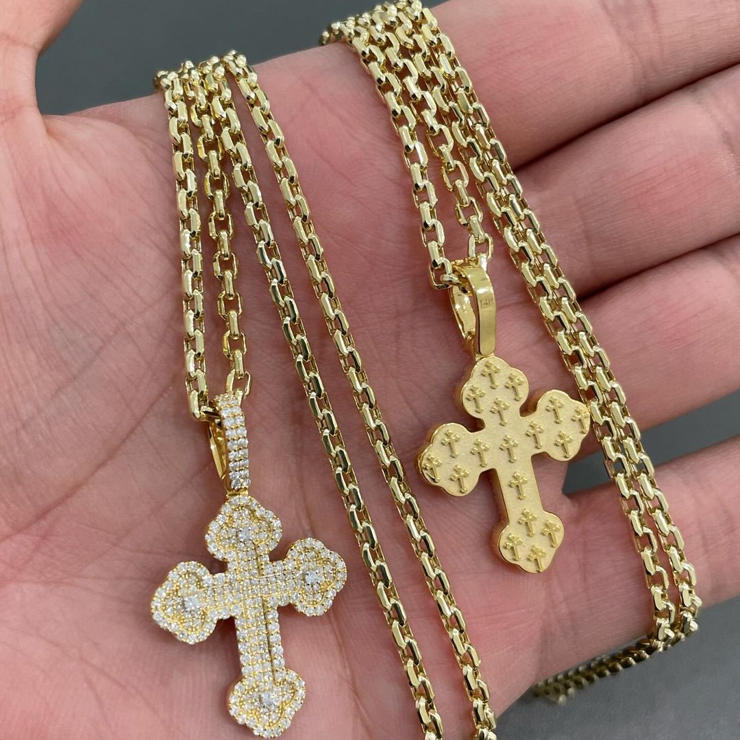 Moissanite Diamond Cross Pendant