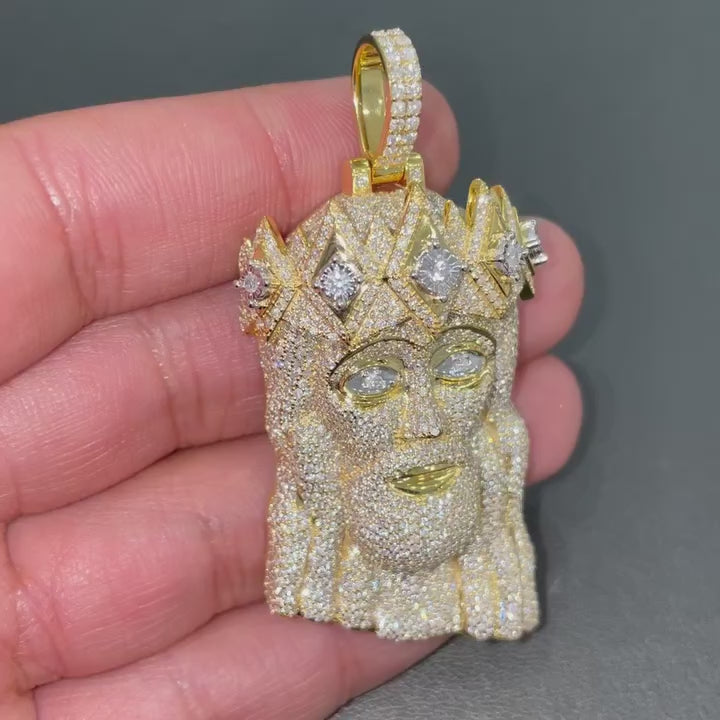 Moissanite Jesus Throne Pendant