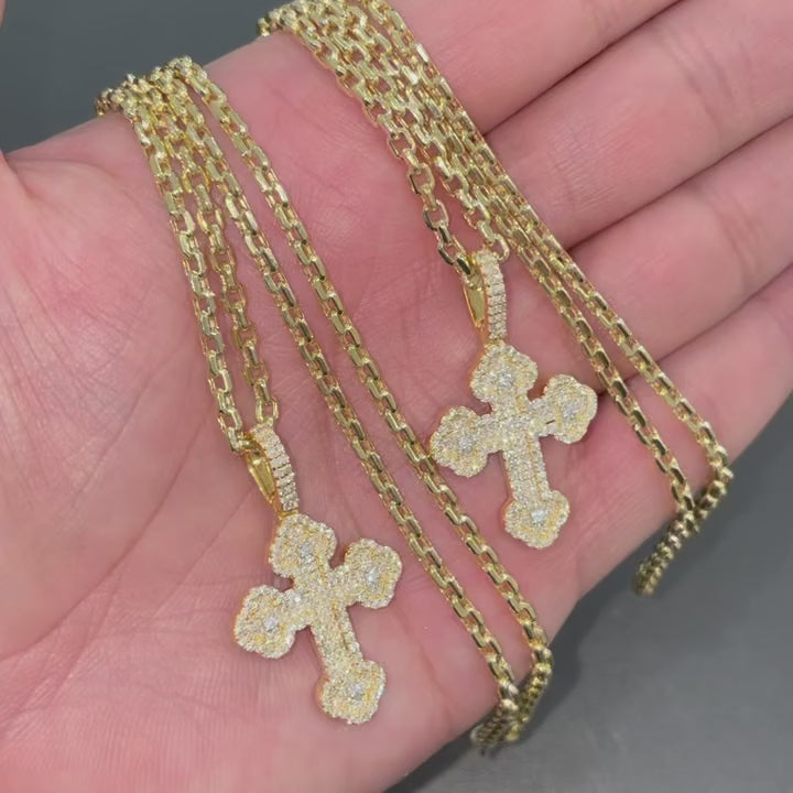Moissanite Diamond Cross Pendant