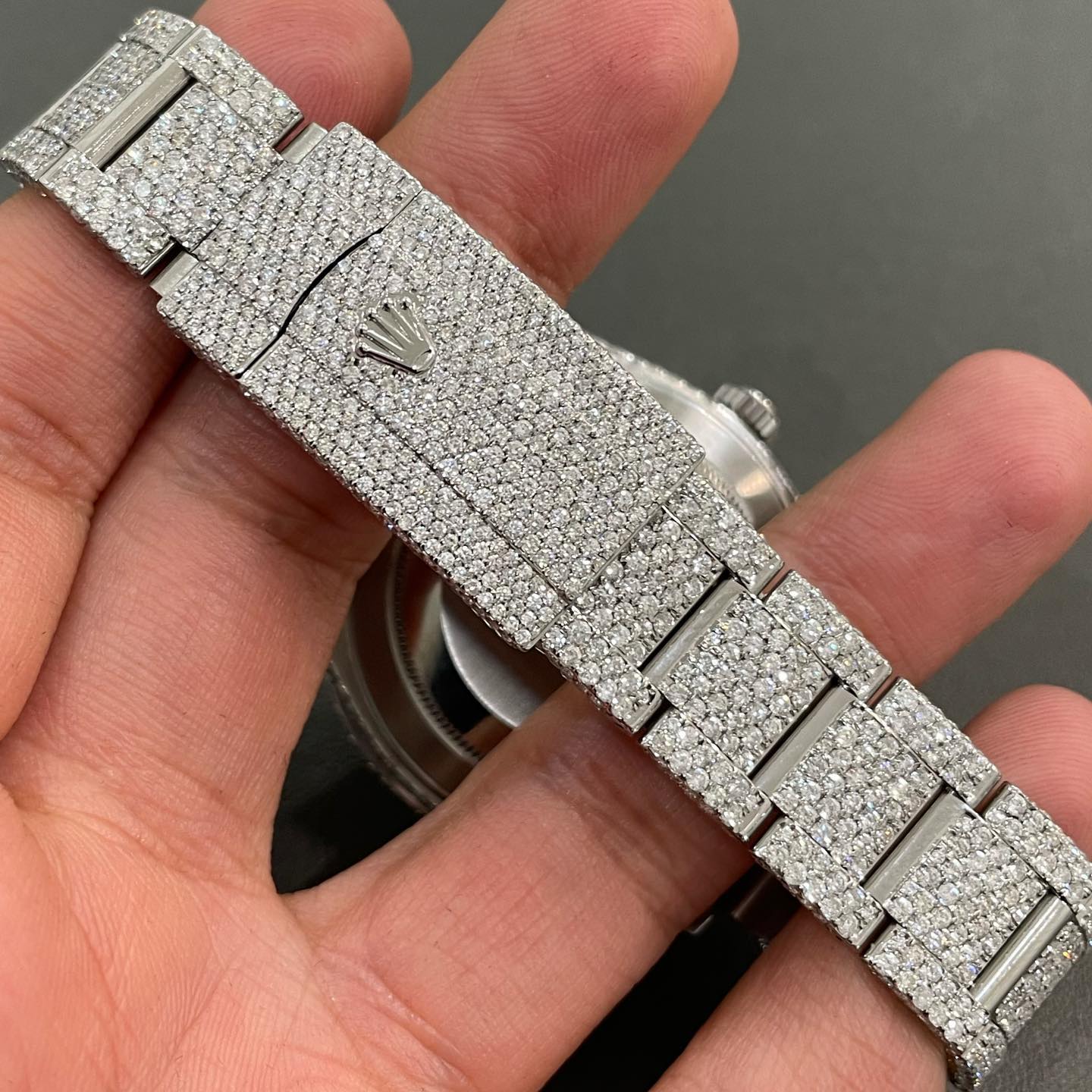 Rolex Datejust VVS Moissanite Diamond Watch