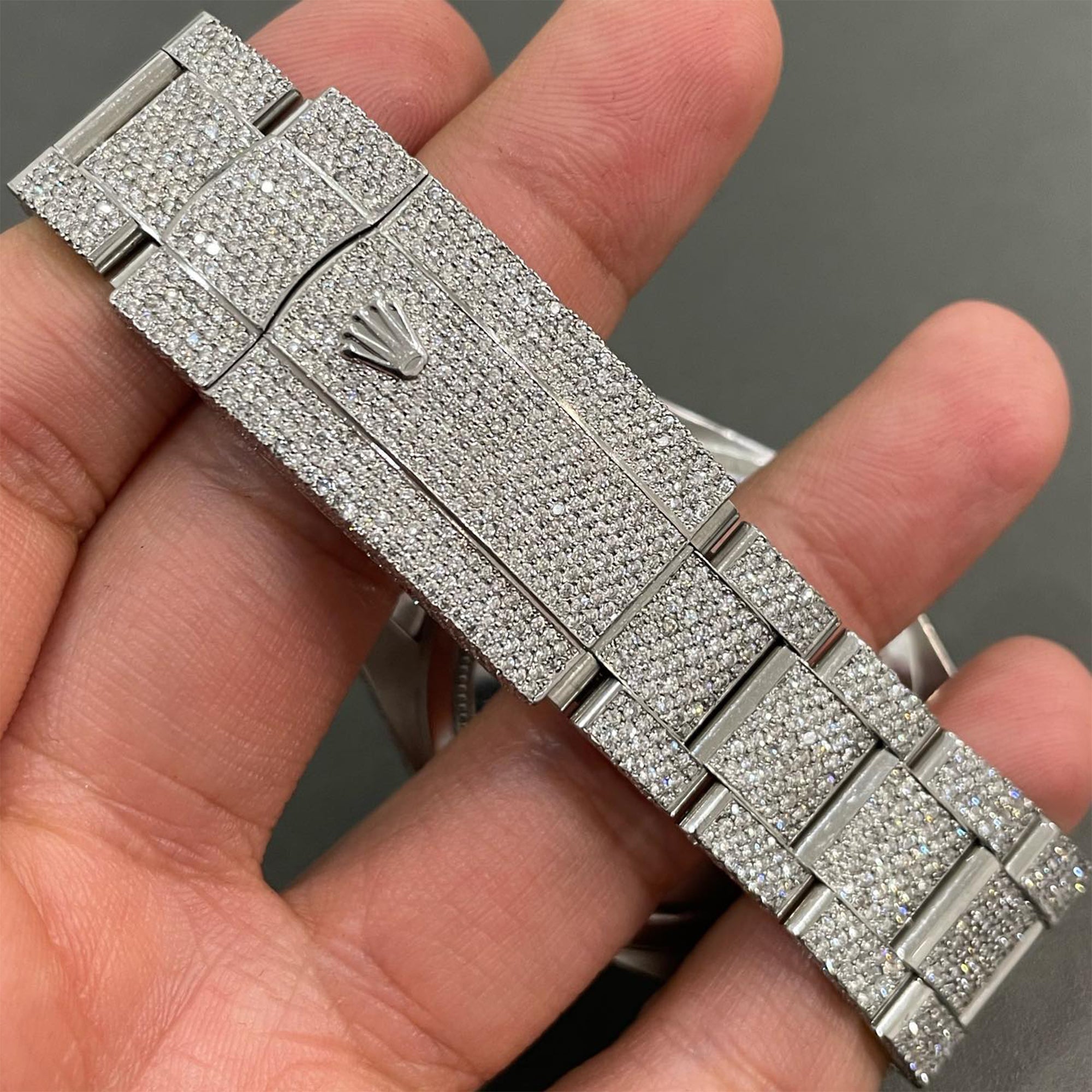 Rolex Sky-Dweller VVS Moissanite Diamond Watch