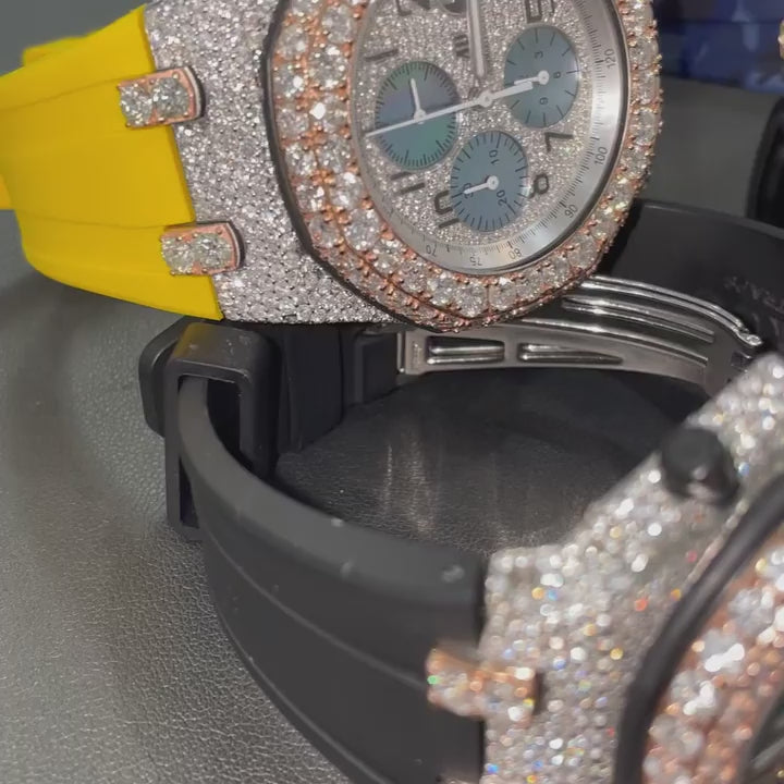 Moissanite AP Watch  - 42mm Audemars Piguet Offshore Two Tone BustDown XL Diamond