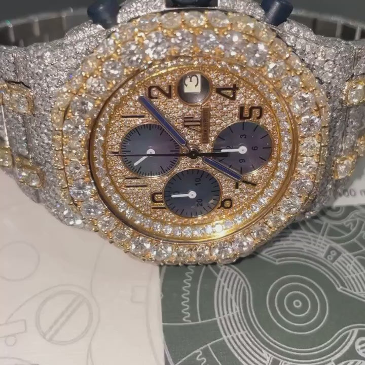 Moissanite Two tone AP Diamond Watch - Audemars Piguet RoyalOak OffShore 42MM