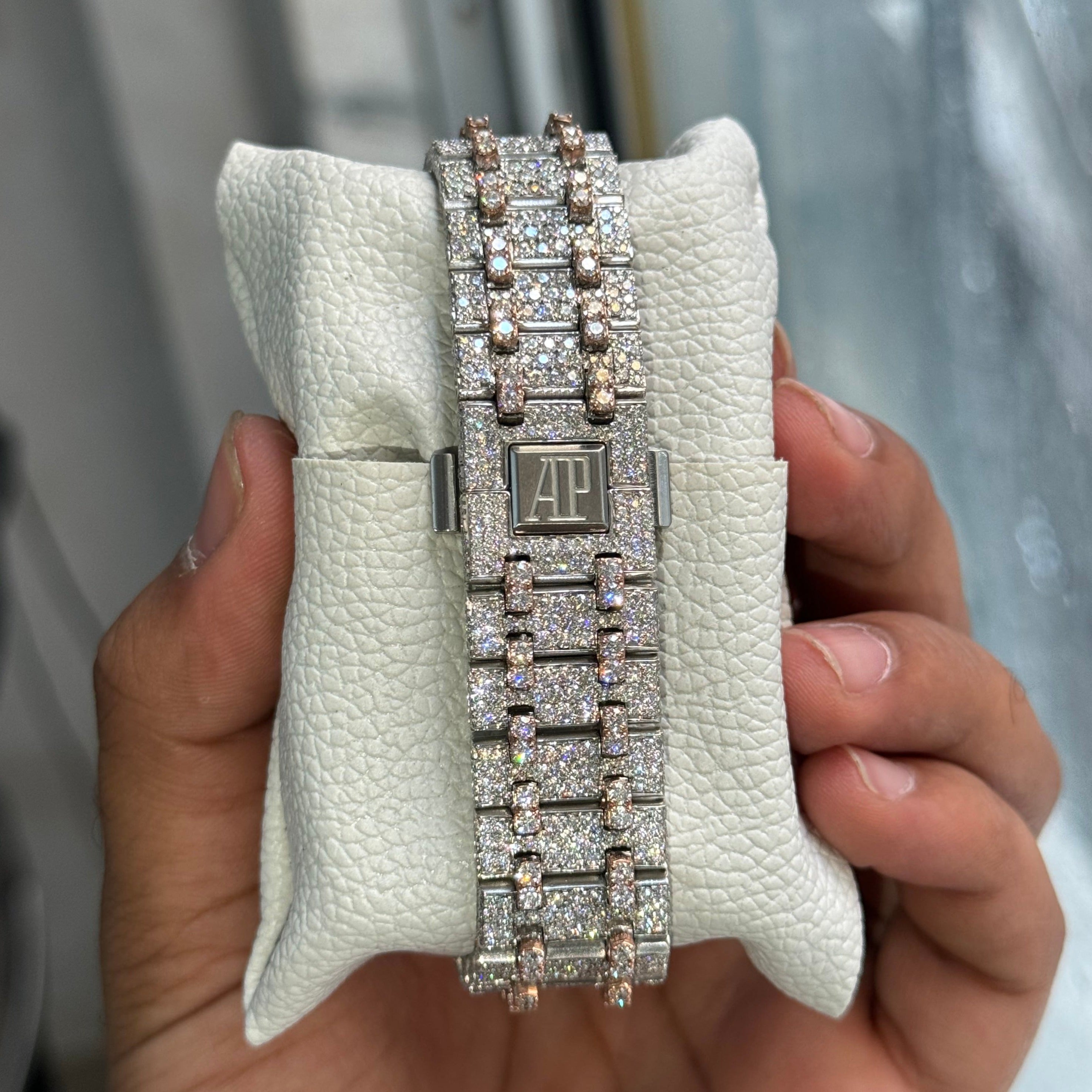 Audemars Piguet (AP) RoyalOak Dual Tone Iced Out - Moissanite AP Diamond Watch