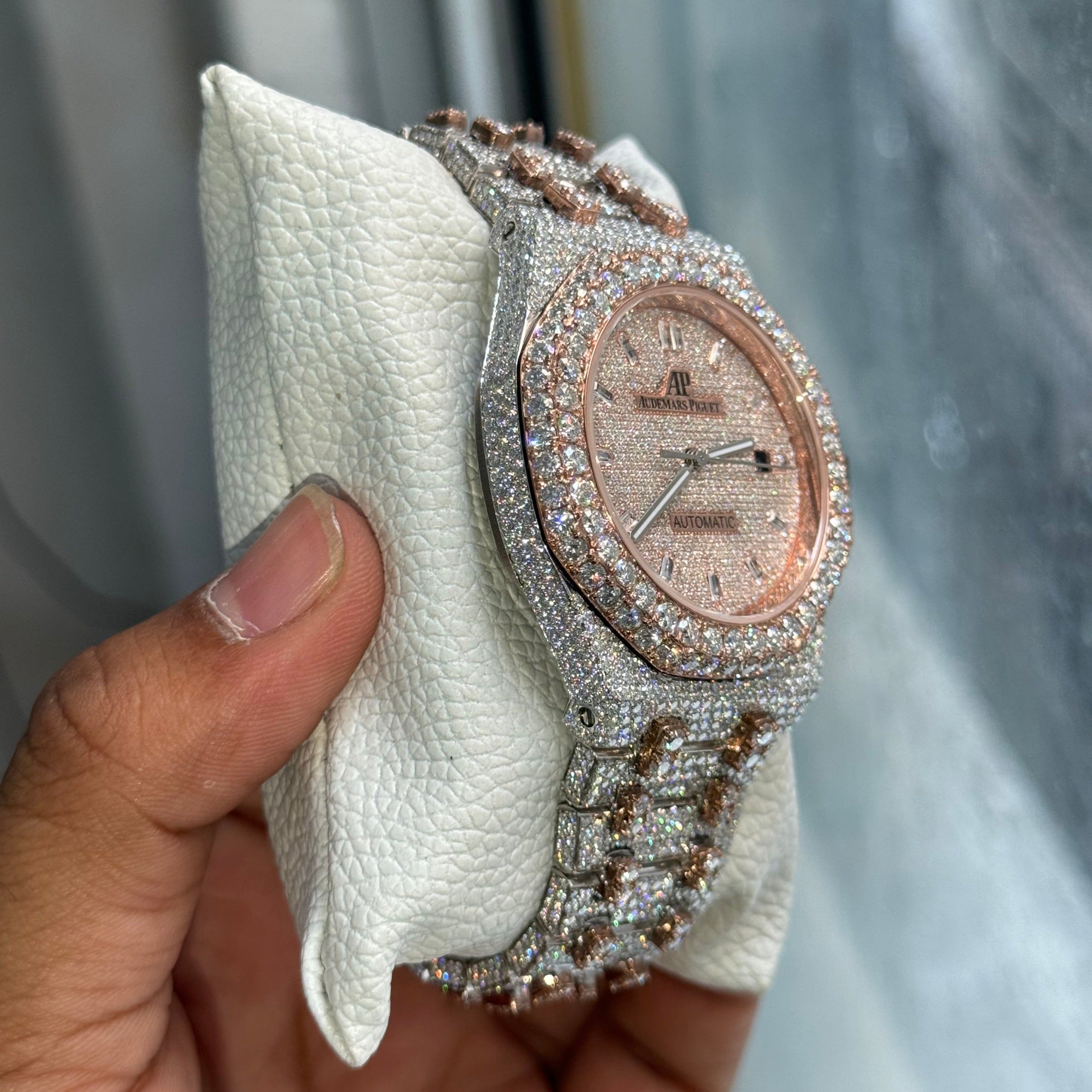 Audemars Piguet (AP) RoyalOak Dual Tone Iced Out - Moissanite AP Diamond Watch