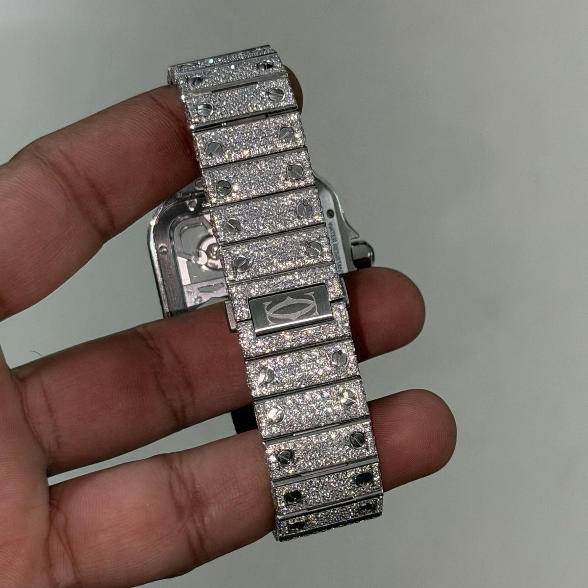 Moissanite Cartier Skeleton Diamond Watch
