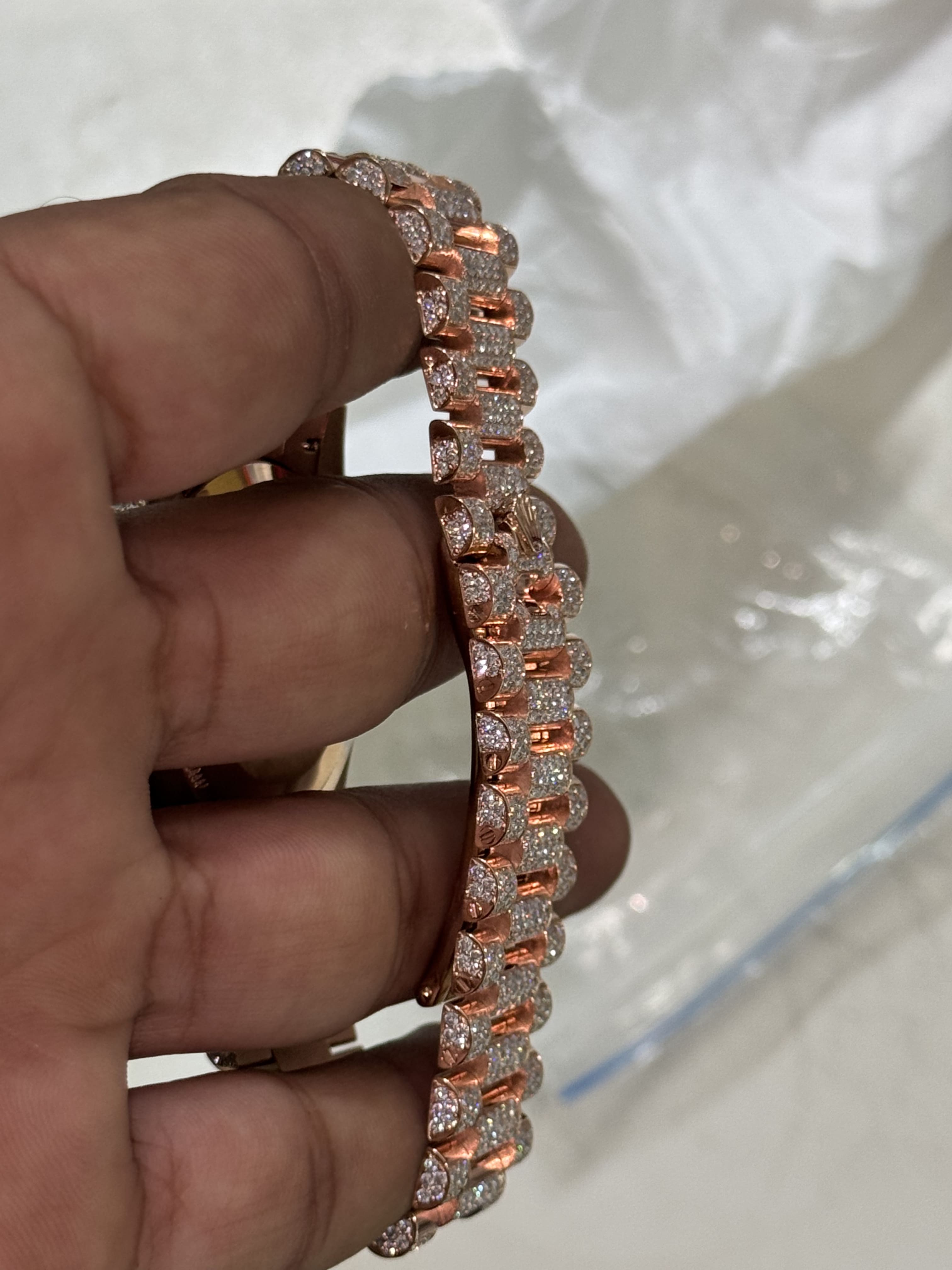 Custom Moissanite Rolex Day-Date - Rose Gold (Presidential Edition)