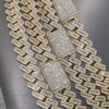 Load and play video in Gallery viewer, 14mm Moissanite Cuban Link Baguette Diamond Chain