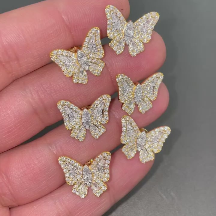 Butterfly Moissanite Diamond Earrings