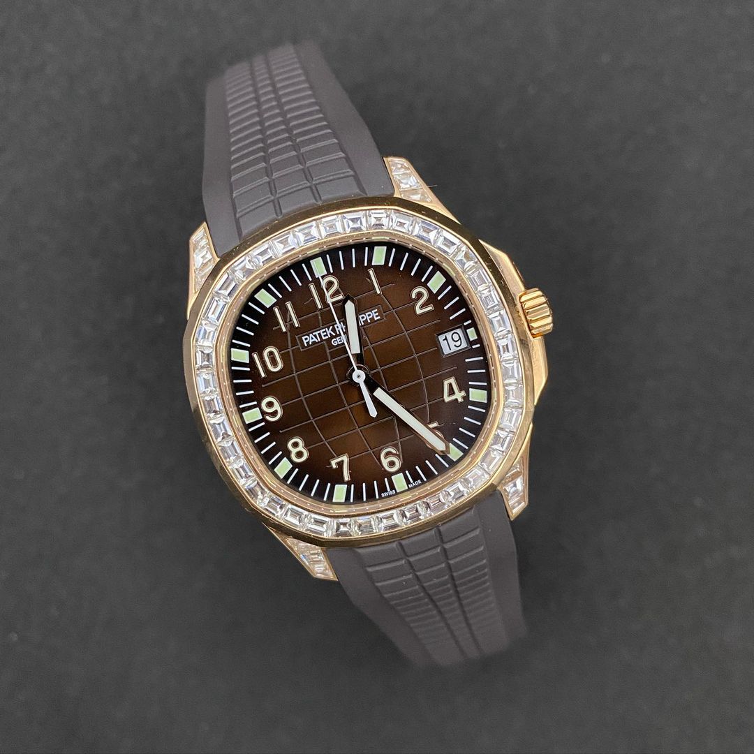 Patek Philippe Aquanaut Diamond Bezel Watch | Iced Out Patek | Patek Philippe Moissanite Watch