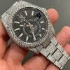 Rolex SkyDweller Moissanite Diamond Watch | Iced Out Moissanite Watch | Moissanite Rolex Watch