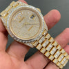 Rolex Day-Date Presidential Moissanite Diamond Watch | Iced Out Moissanite Watch | Rolex Baguette Crown Watch