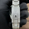 Rolex Date-Just Moissanite Diamond & Sapphire Watch | Iced Out Moissanite Watch | Moissanite Rolex Rainbow Watch | Rolex Arabic Sapphire Dial Watch