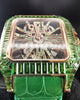 Load image into Gallery viewer, Cartier Skeleton Green Emerald Setting | Cartier VVS Diamond Watch | Cartier Moissanite Diamond Watch