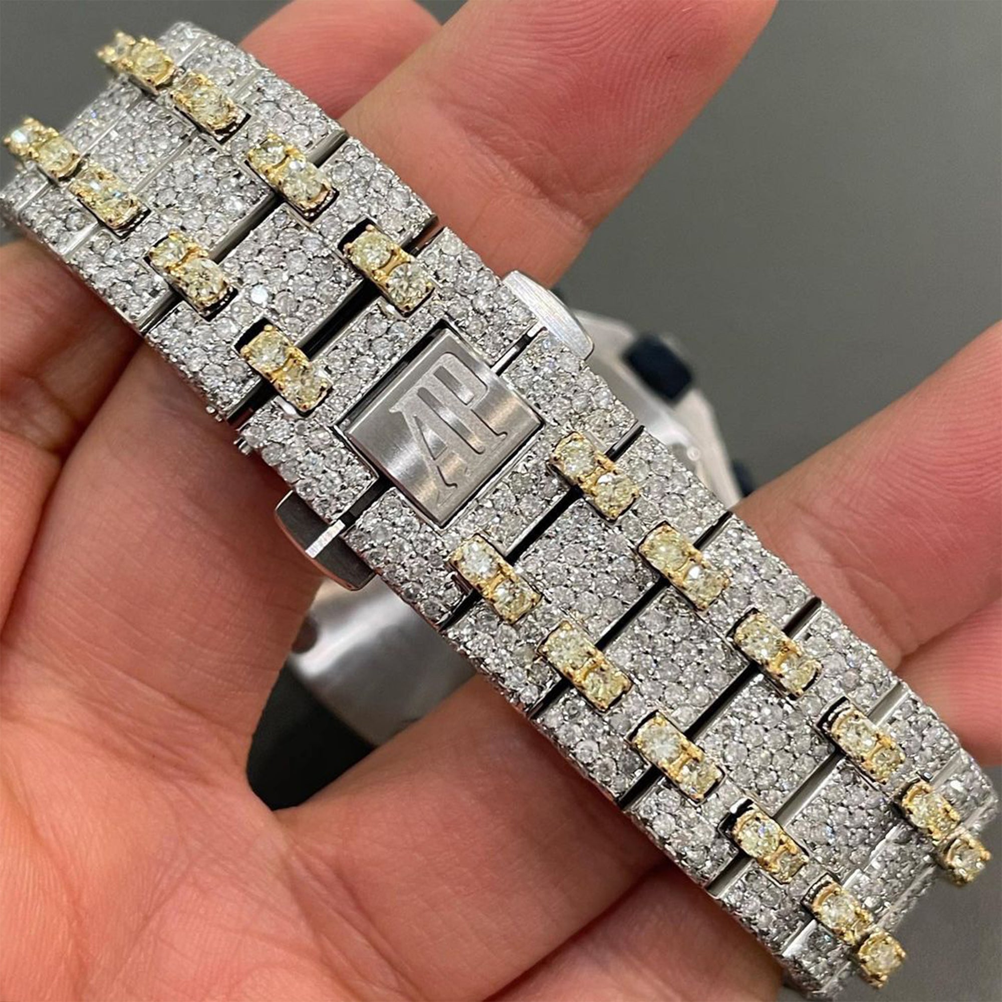 Moissanite Two tone AP Diamond Watch - Audemars Piguet RoyalOak OffShore 42MM